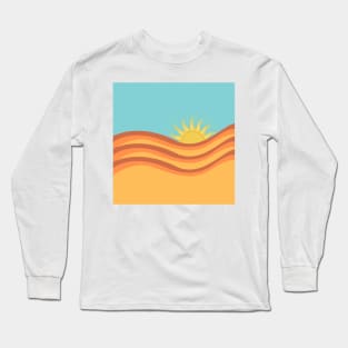 Organic Sunset/Sunrise In Desert Long Sleeve T-Shirt